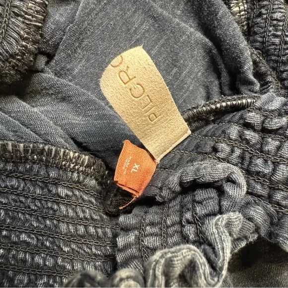 Anthropologie Pilcro Ruched Square-Neck Top Navy Blue Tank Top Size XL - Picture 4 of 6